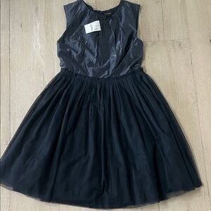 NWT J.Crew Crewcuts Metallic and Tulle Navy Party Dress